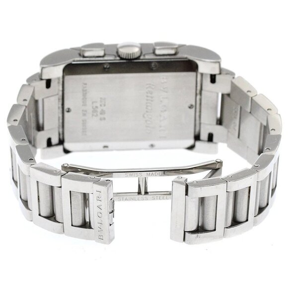 BVLGARI Rettangolo RTC49S Date Chronograph White Dial Quartz Men's Watch_884169 - Picture 7 of 7